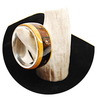 Cocobolo Yew Wood Ring - Size 10