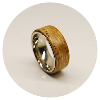 White Oak Bentwood Ring - Size 11.5